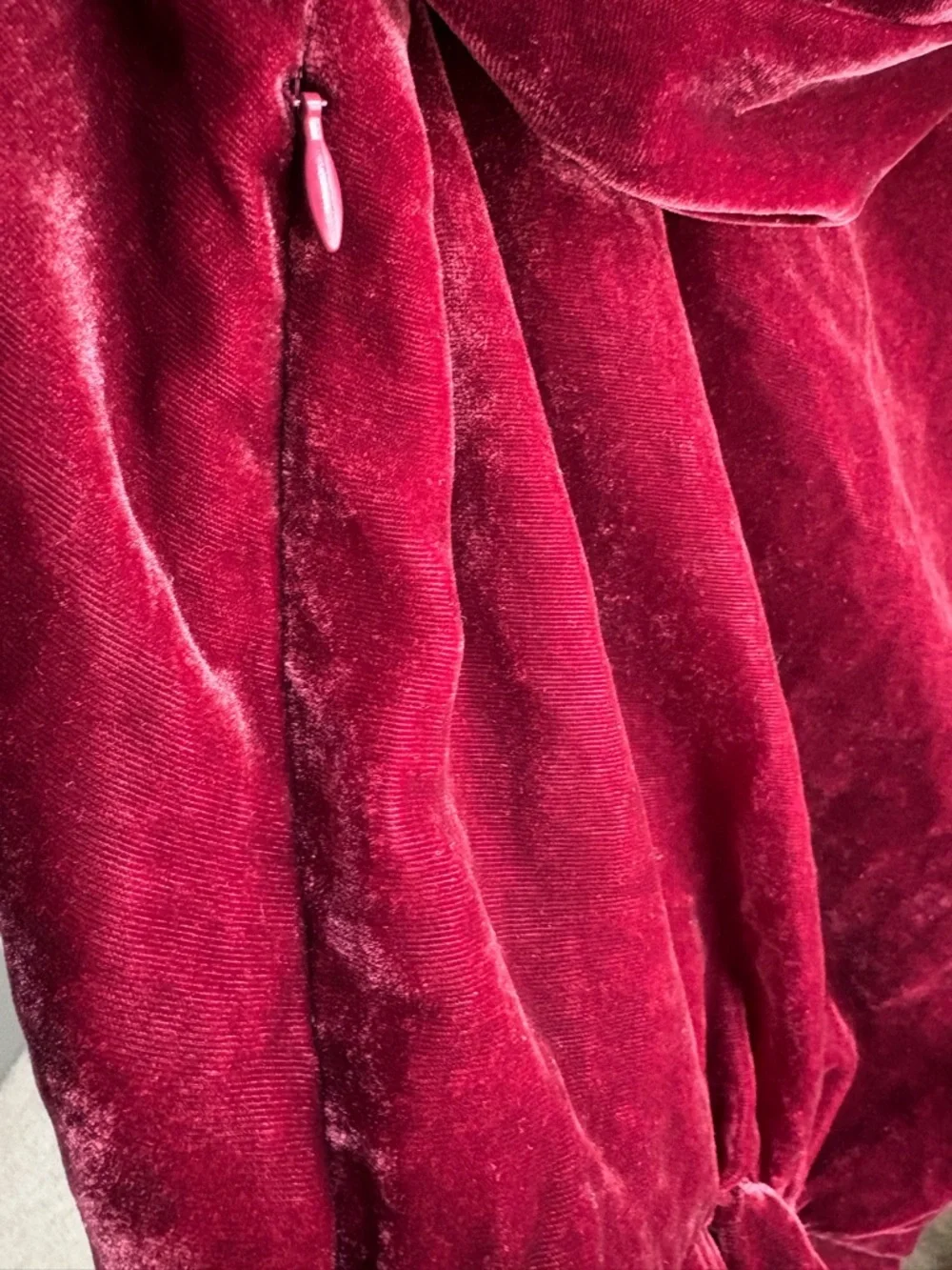 J. Crew Velvet Peplum Wrap Blouse Wine Red V Neck Top Size 2 Victorian Y2K